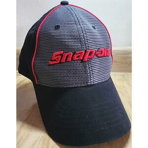 Snap On Tools K-Products Embroidered Fitted Adult Hat / Cap Red Black Gray